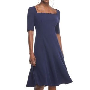 Gal Meets Glam Scuba Crepe Fit & Flare Dress NWT